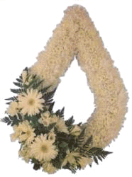 Massed flower chaplet with seasonal flower spray